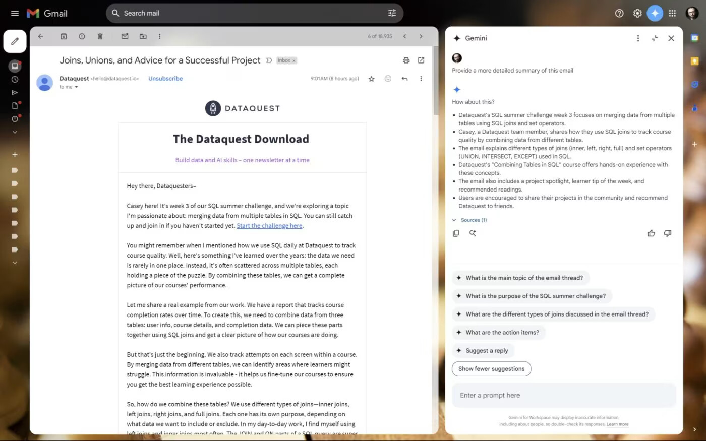 Gemini for Gmail - Trợ lý email AI tốt nhất dành cho người dùng Google Workspace