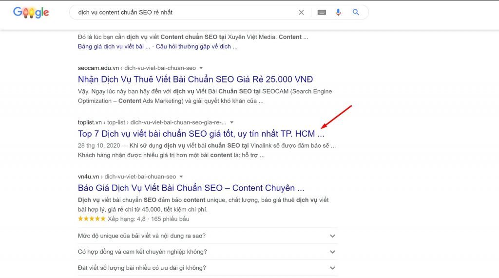 Hành vi người dùng so sánh các nơi cung cấp dịch vụ/sản phẩm
