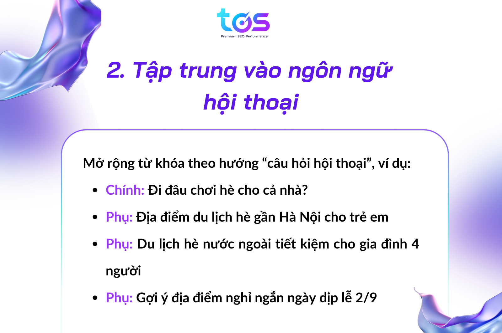 Tập trung vào ngôn ngữ hội thoại