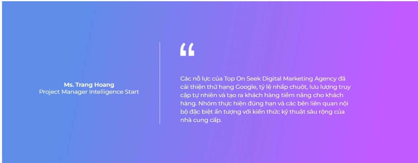 Đánh giá khách hàng về dịch vụ SEO tổng thể tại Hà Nội của TOS