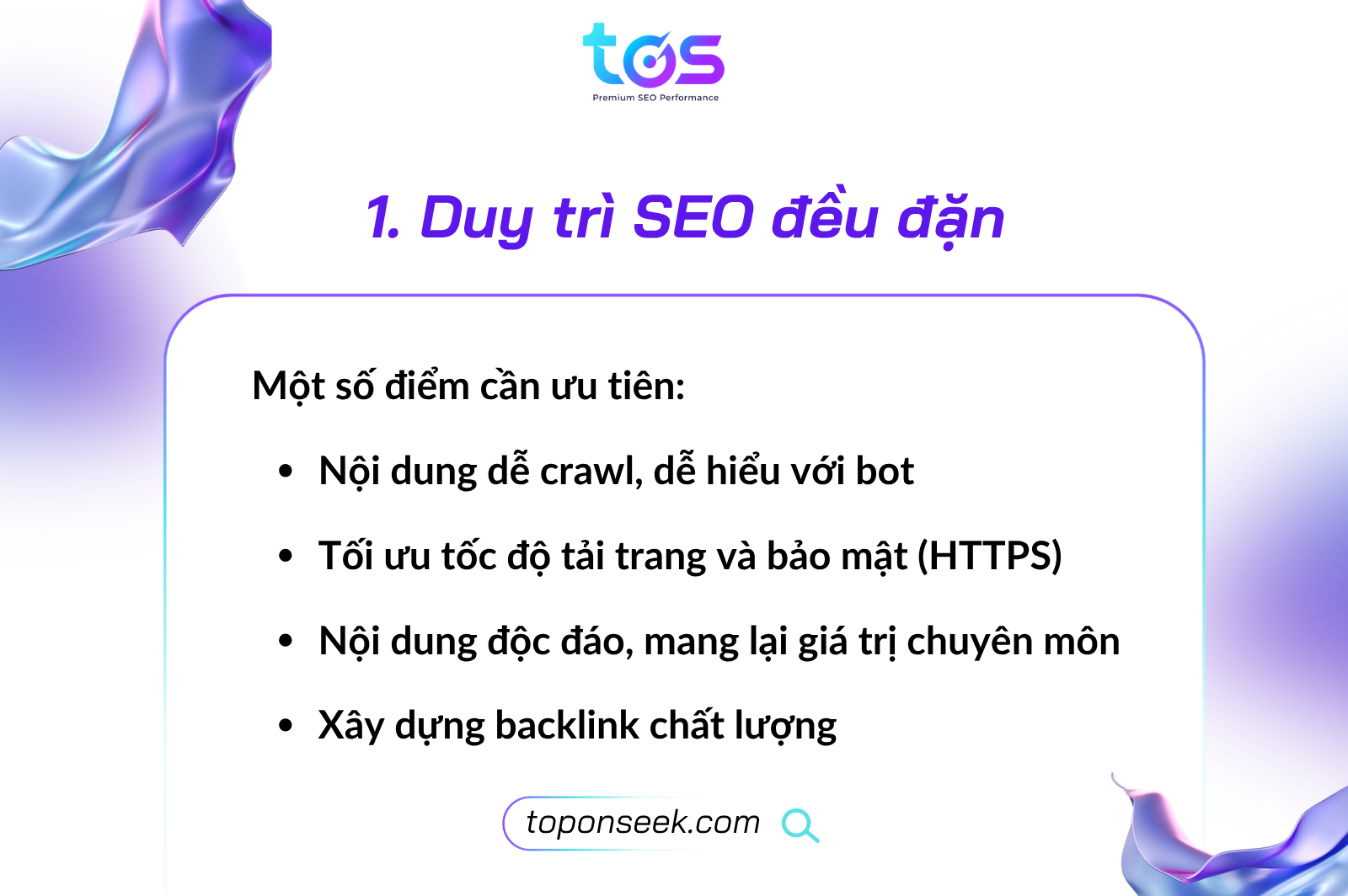 duy trì SEO đều đặn