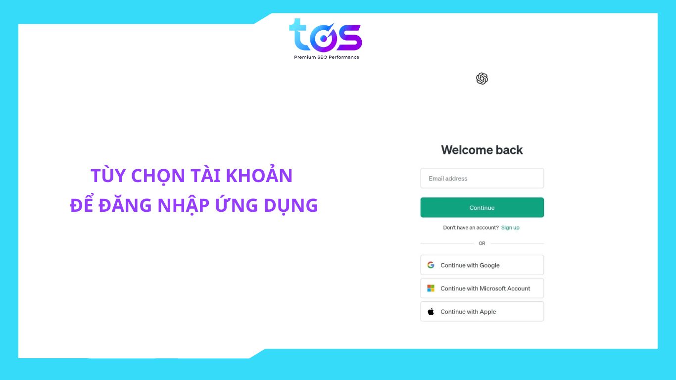 Lựa chọn tài khoản đăng nhập và bắt đầu trò chuyện với ChatGPT 