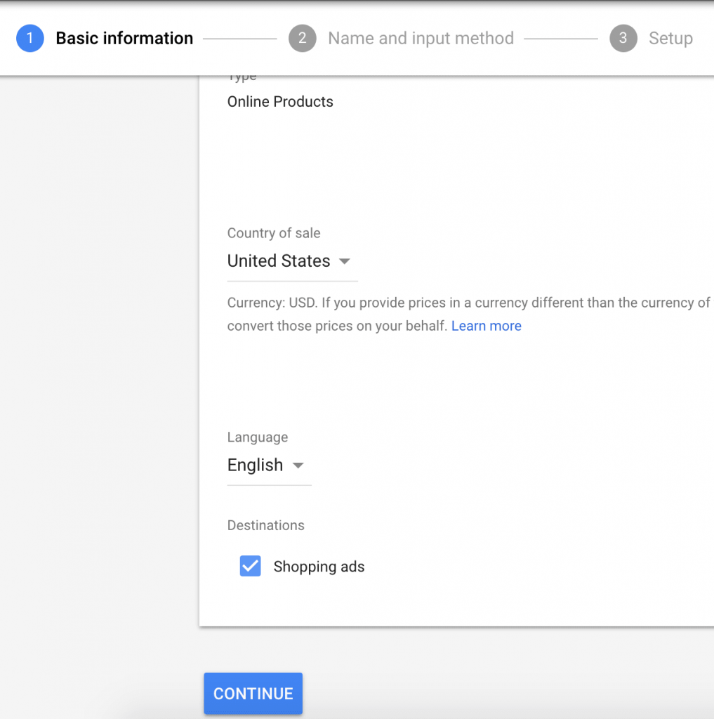 Cách sử dụng Google Merchant Center