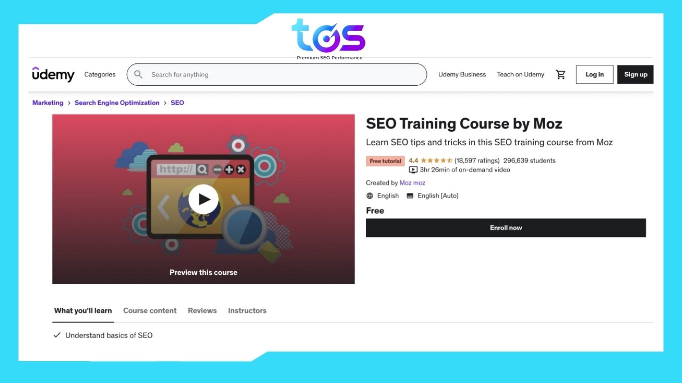 Khóa học SEO Training của Moz