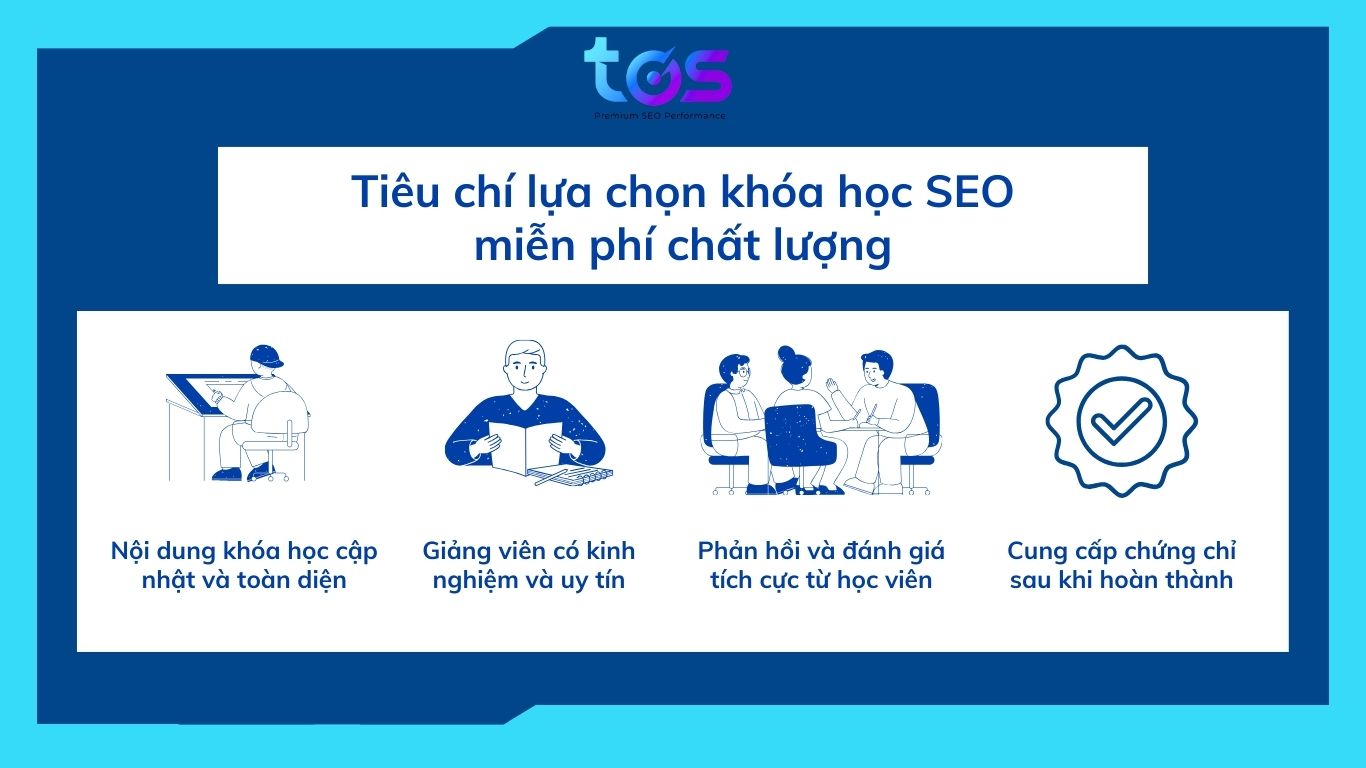 4 tiêu chí lựa chọn khóa học SEO miễn phí chất lượng