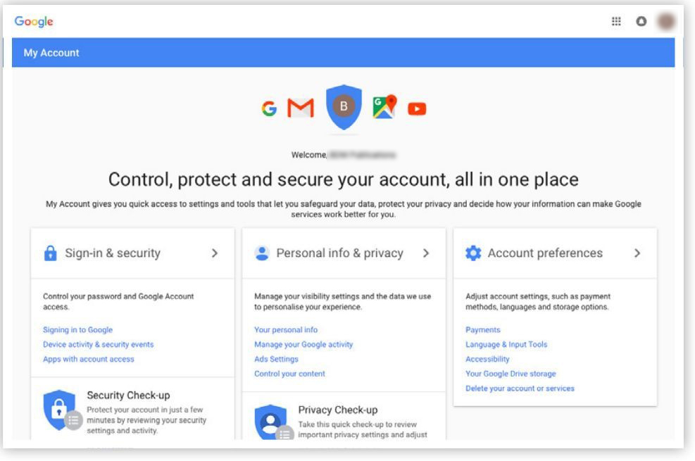 Tạo Tài khoản Google: bước 4 - Tài khoản Google chính