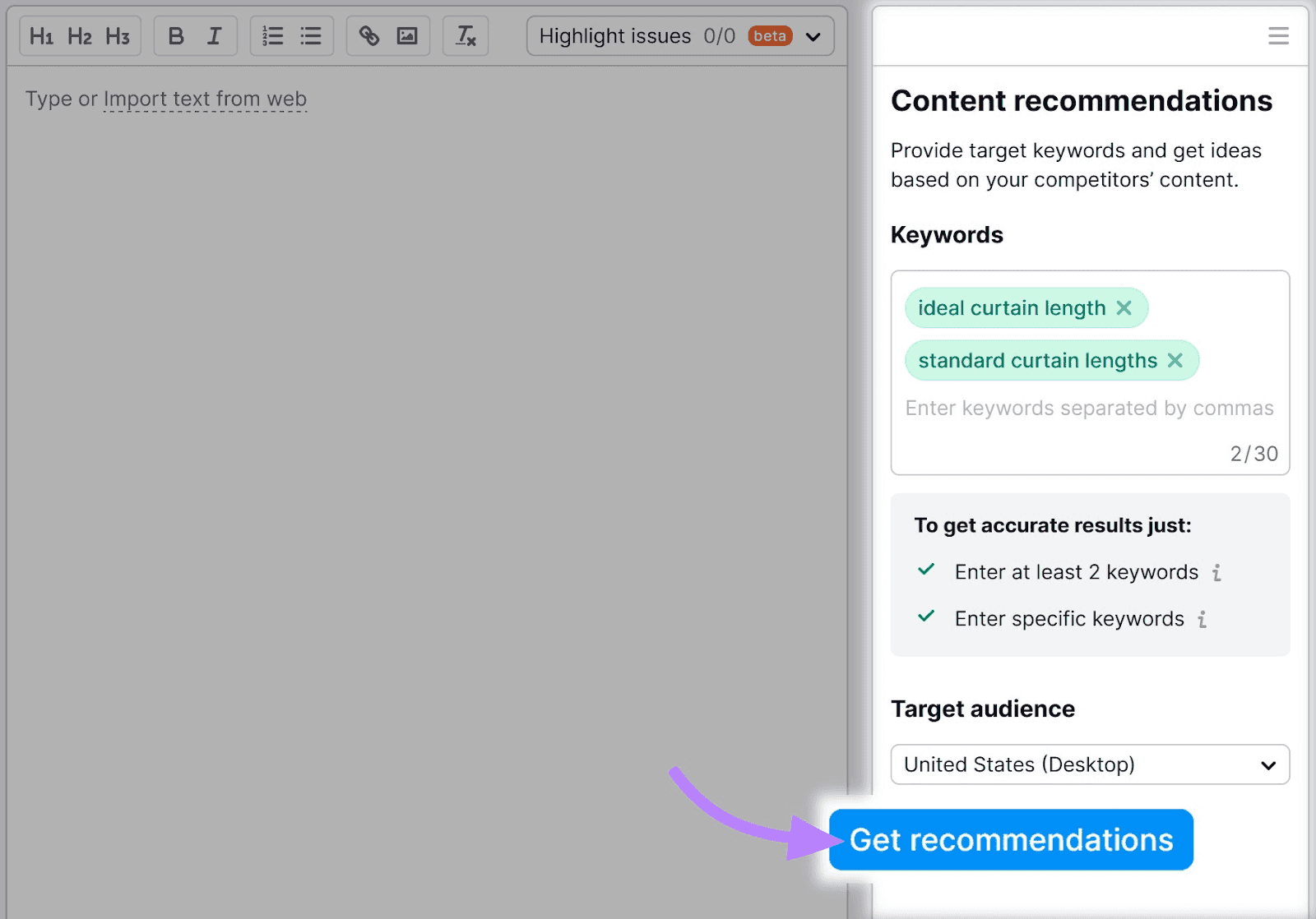 Semrush’s SEO Writing Assistant viết bài SEO bằng AI