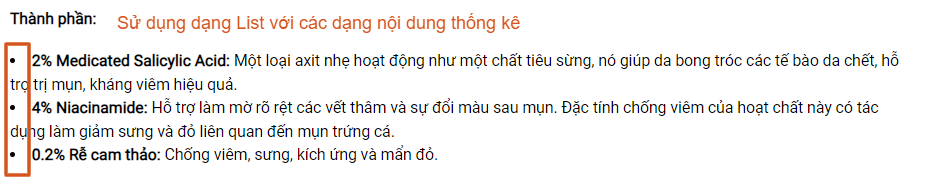 Bài viết SEO mẫu về ngành làm đẹp da