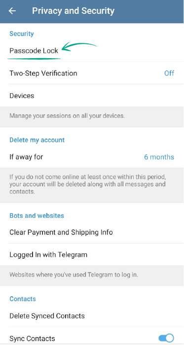 Tạo mật khẩu Telegarm mới