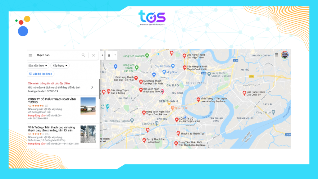 Dịch vụ SEO Google Map sẽ thực hiên tối ưu hóa từ khóa SEO Maps 