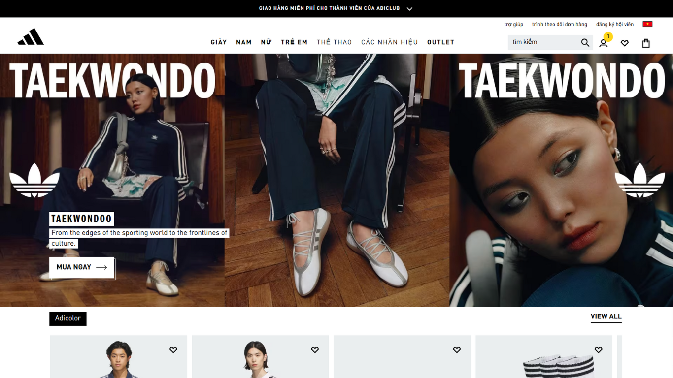 những trang web bán hàng có giao diện đẹp