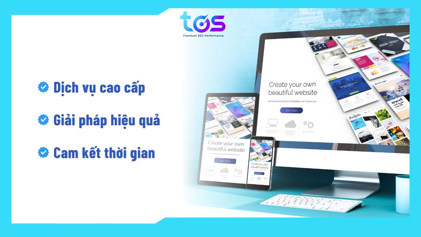 TOS cung cấp dịch vụ thiết kế website chuyên nghiệp, uy tín
