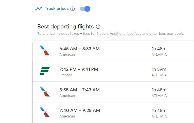 Theo dõi giá trên công cụ Google Flight