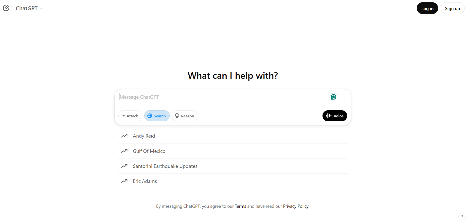 giao diện ChatGPT Search