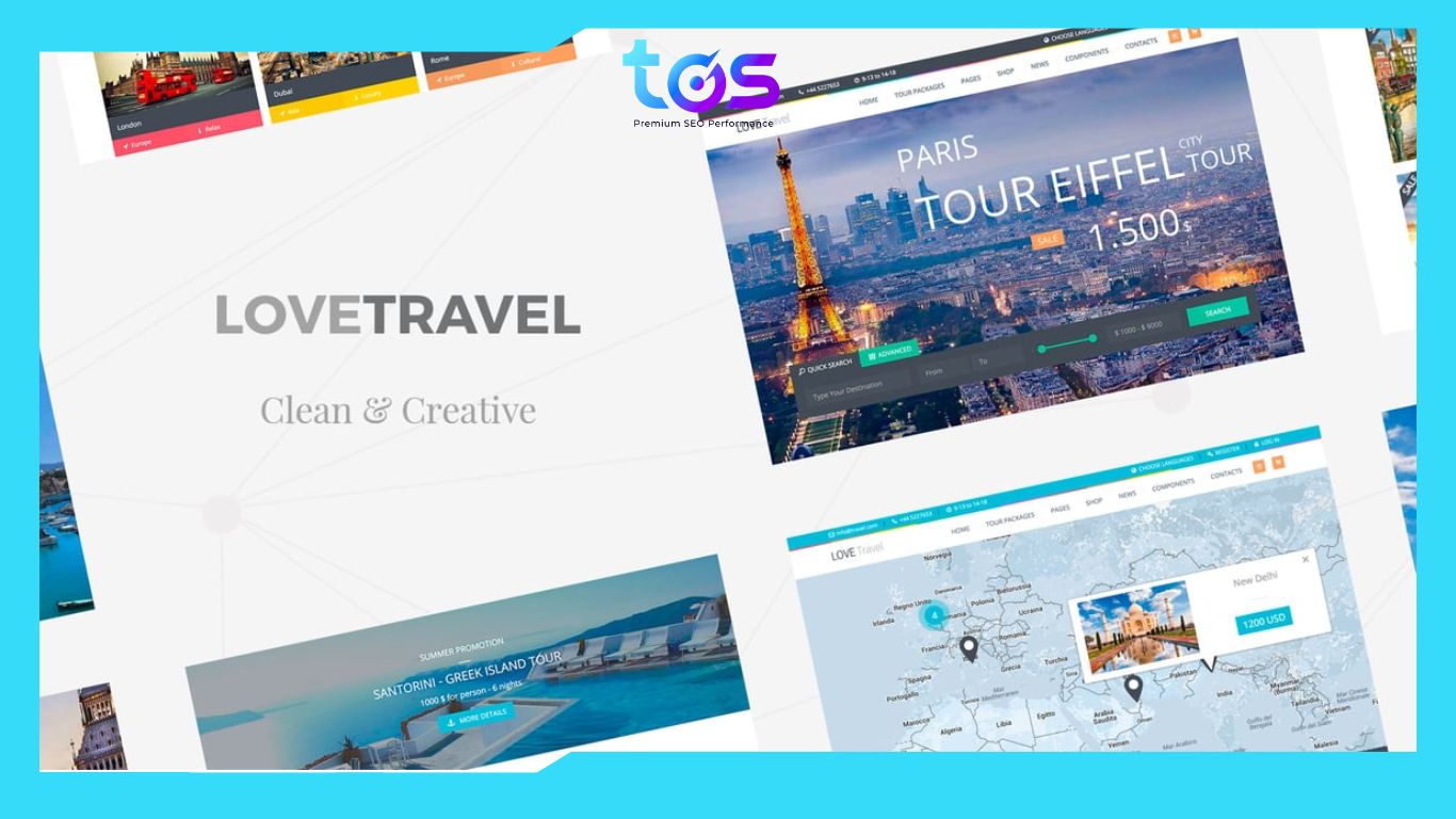 Mẫu thiết kế web Love Travel của WordPress