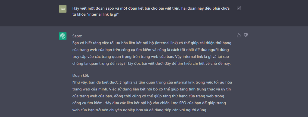 viết bài chuẩn seo bằng AI 4