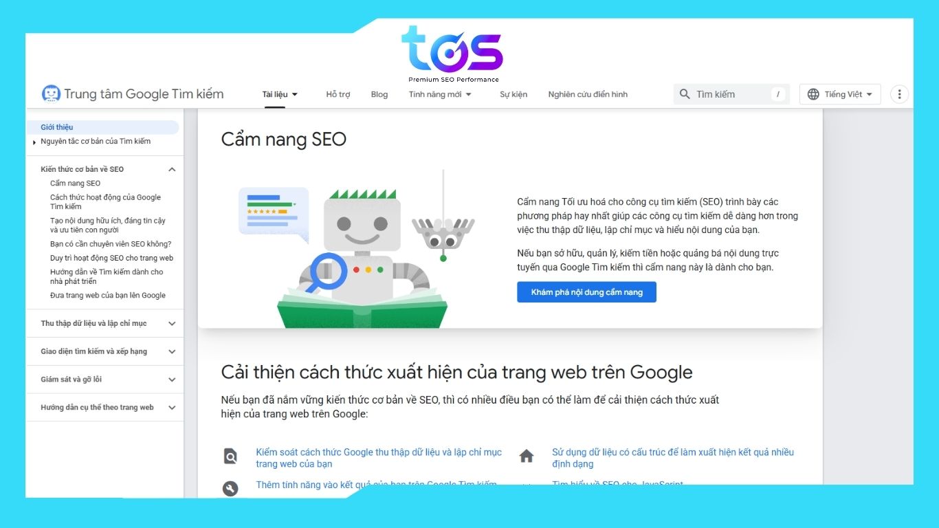 Cẩm nang Tối ưu hoá cho công cụ tìm kiếm của Google