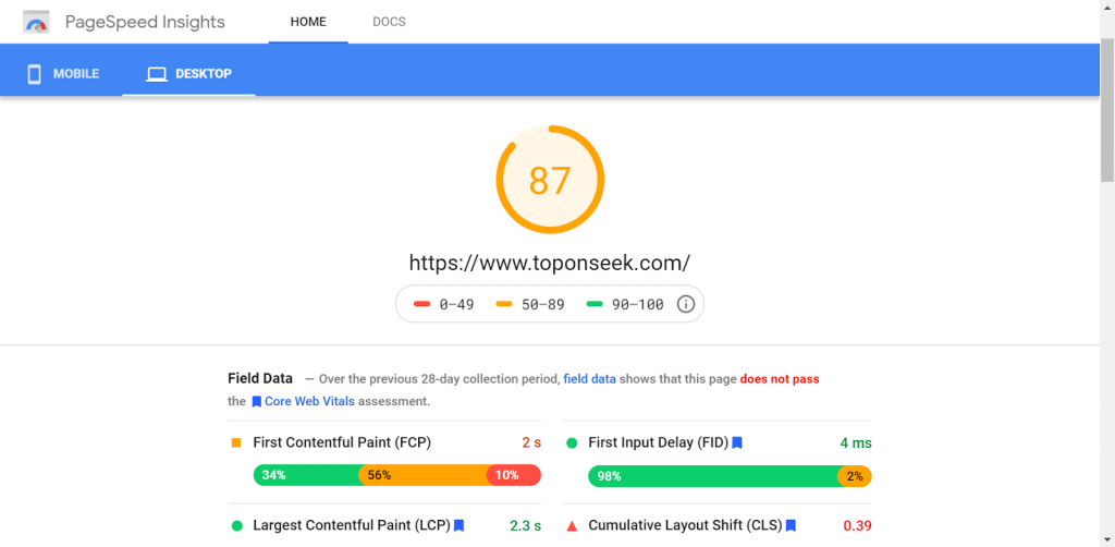 SEO checklist cho Page Experience