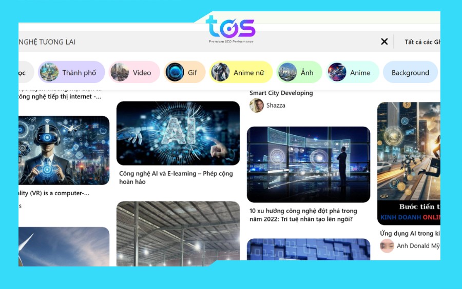 Thumbnail trên Pinterest