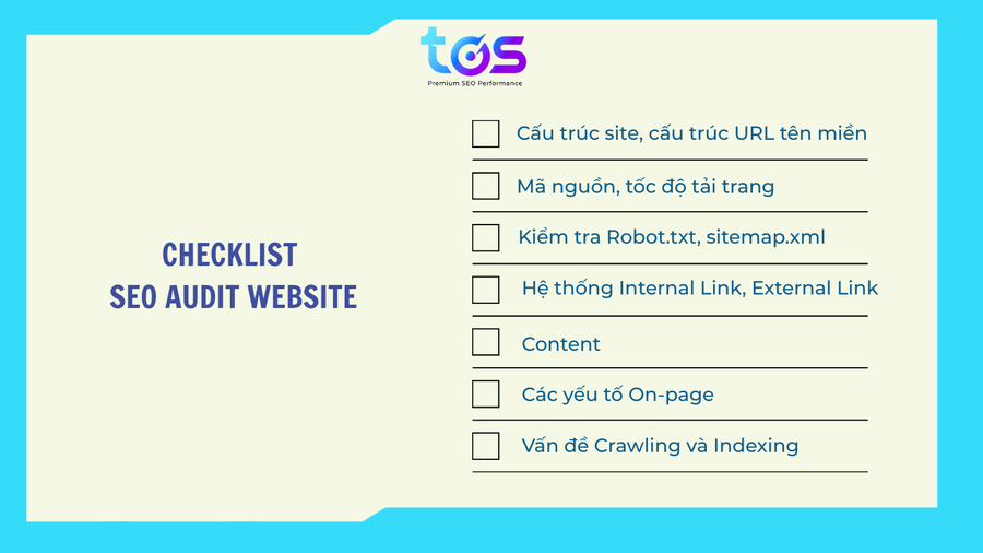 Checklist SEO Audit Website gồm các yếu tố gì