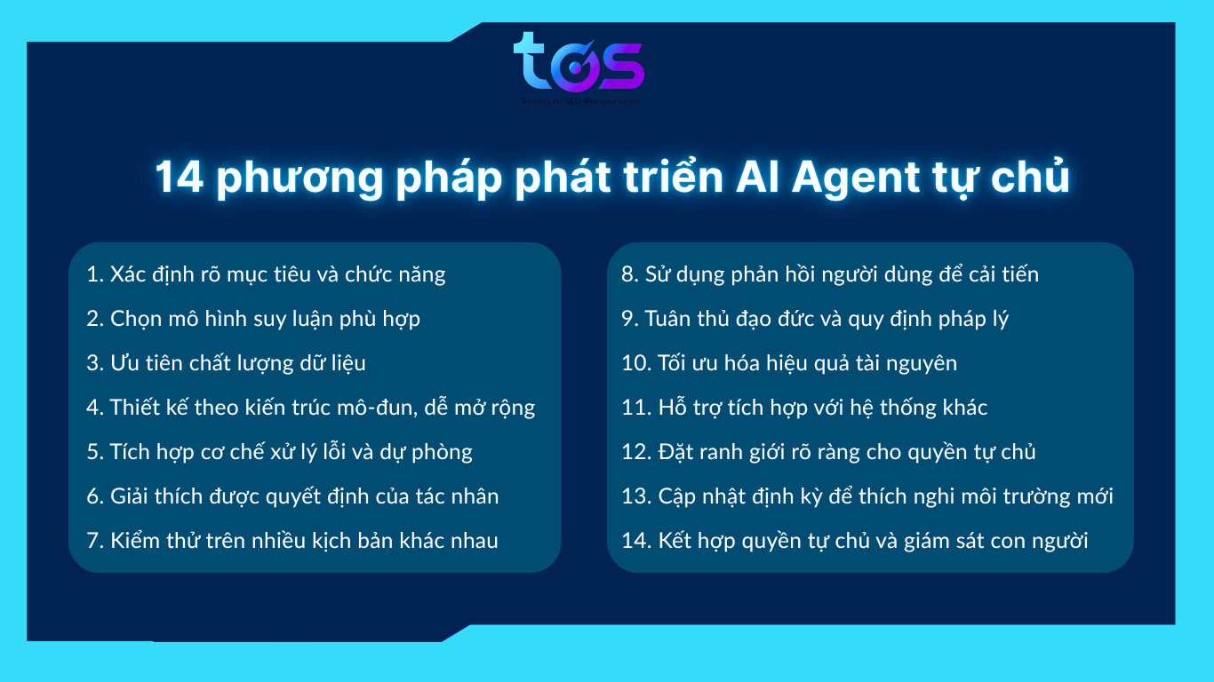 phương pháp phát triển tác nhân AI tự chủ