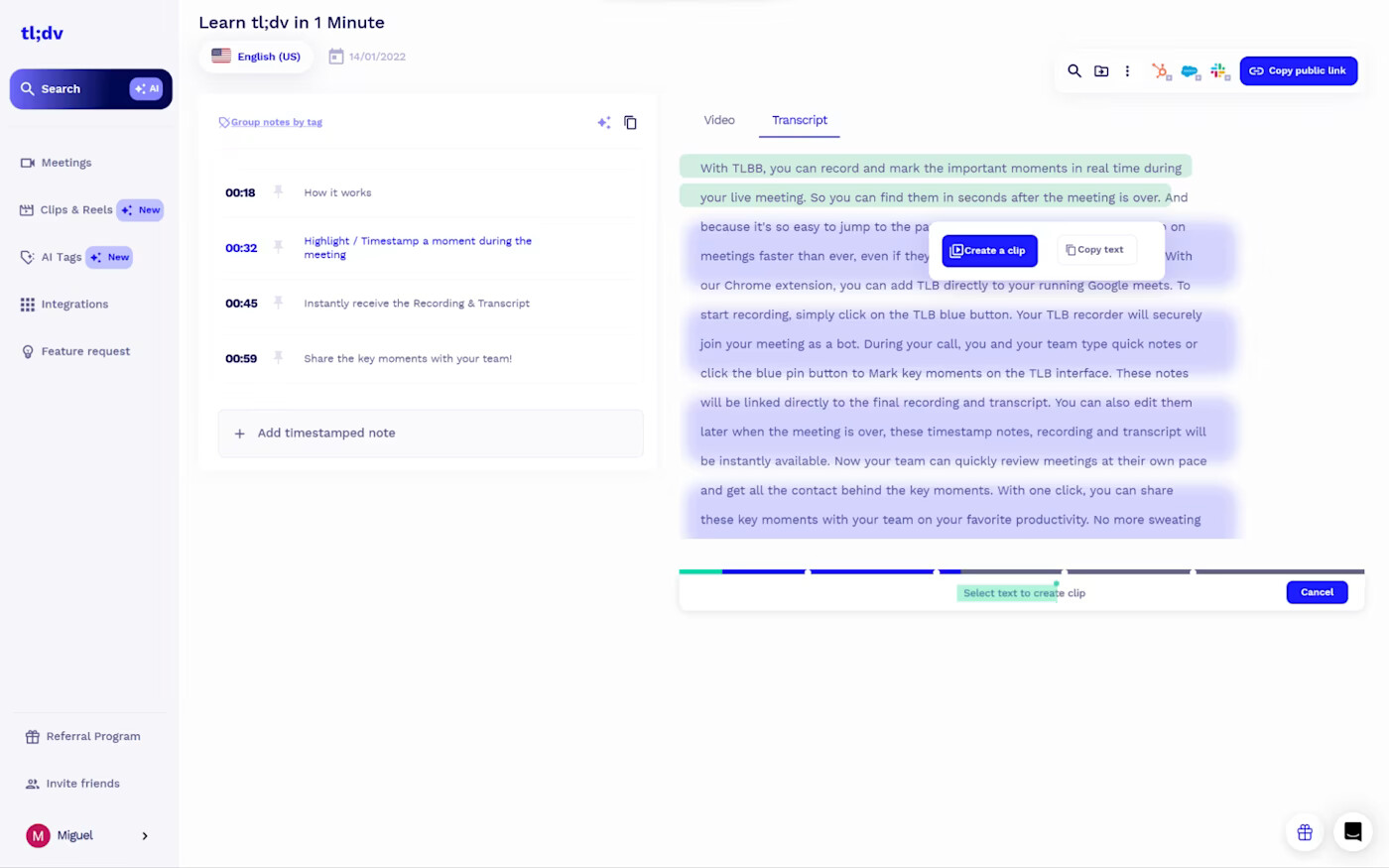 Tl;dv - Trợ lý cuộc họp AI tốt nhất tích hợp tìm kiếm AI