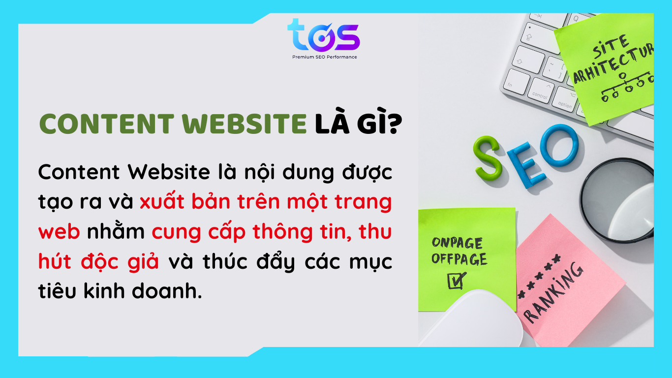 khái niệm content website là gì