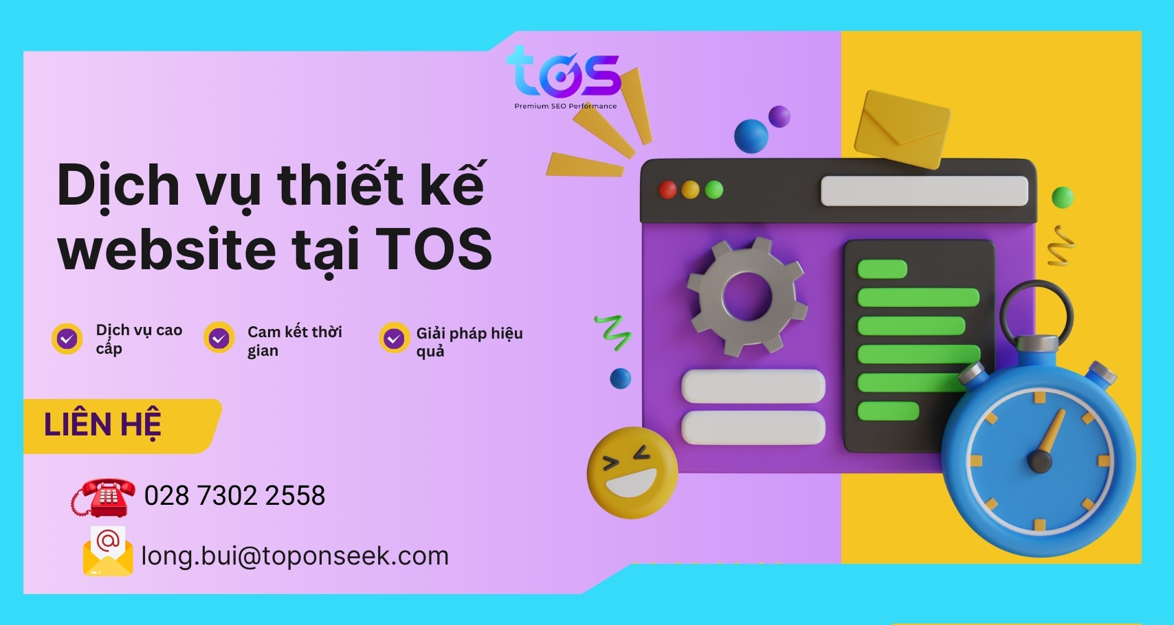 Dịch vụ thiết kế website trọn gói, uy tín, chuyên nghiệp tại TOS