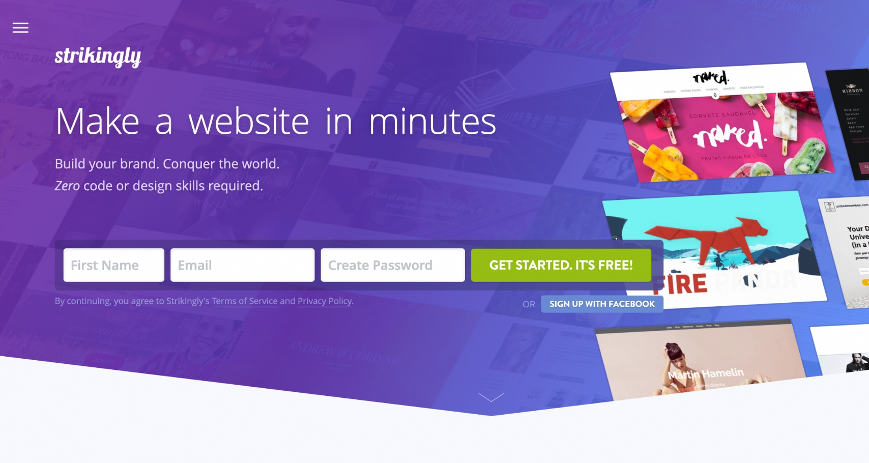 Strikingly - Nền tảng thiết kế website