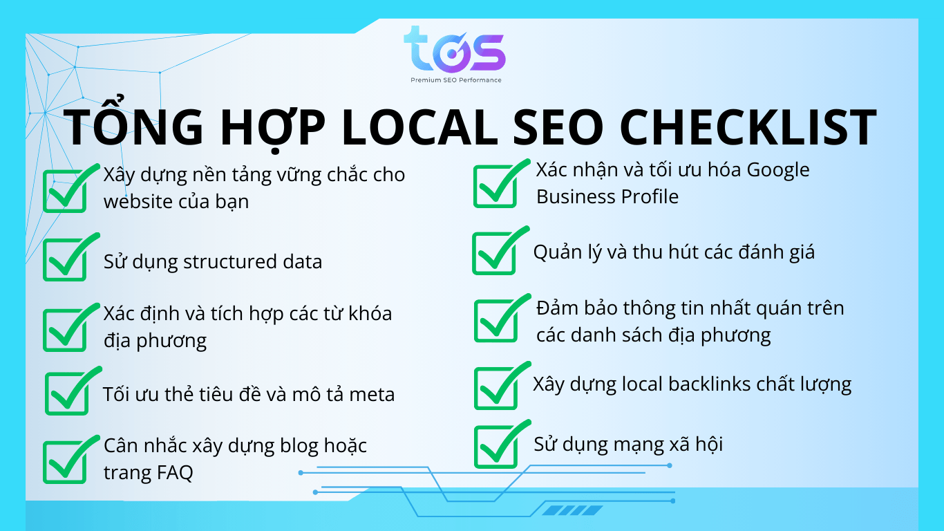 Tổng hợp local seo checklist
