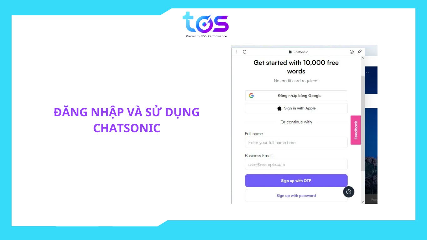Cách đăng ký và sử dụng Chatsonic bước 3