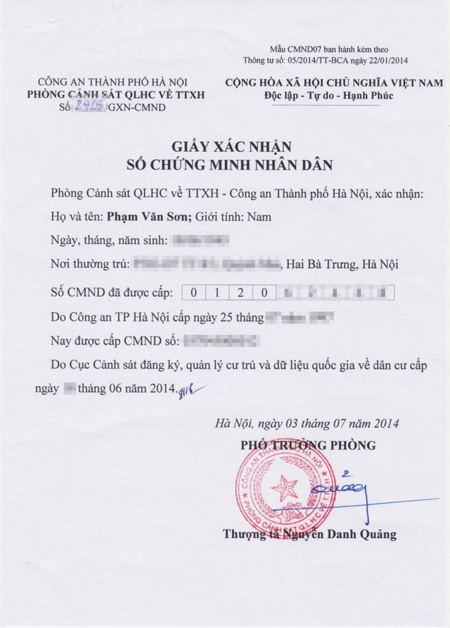 Bản sao CMND/CCCD và giấy xác nhận thường trú có chứng thực