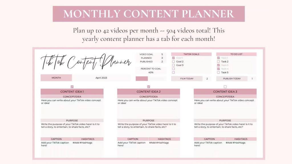 content plan TikTok