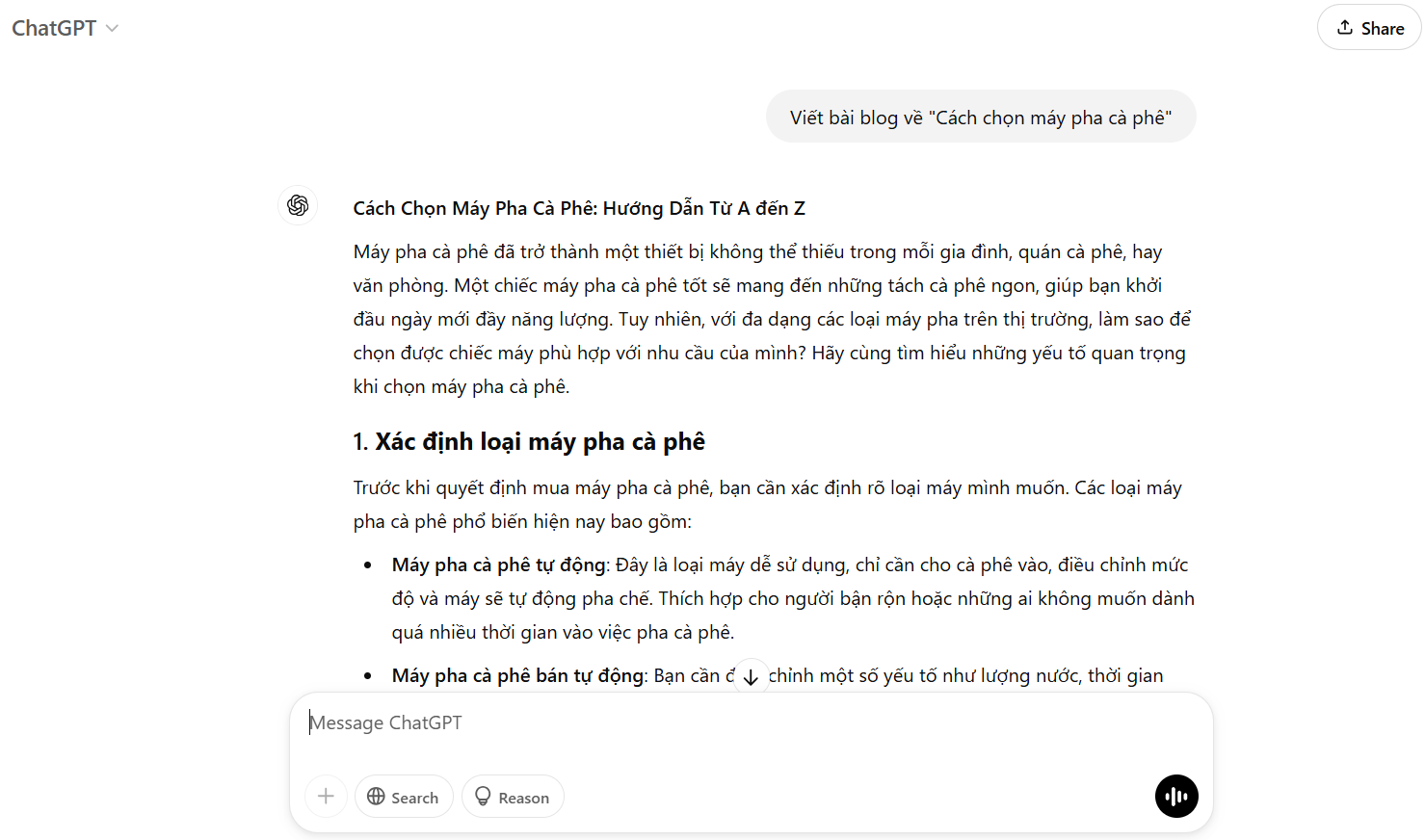 Dùng ChatGPT để sáng tạo nội dung