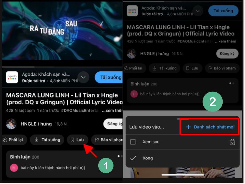 Bước 3 trong cách cày view YouTube bằng điện thoại