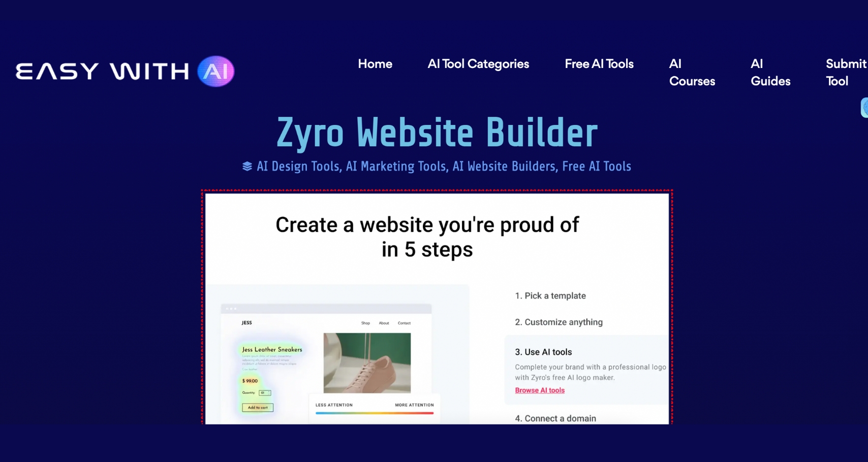 Nền tảng thiết kế webste Zyro