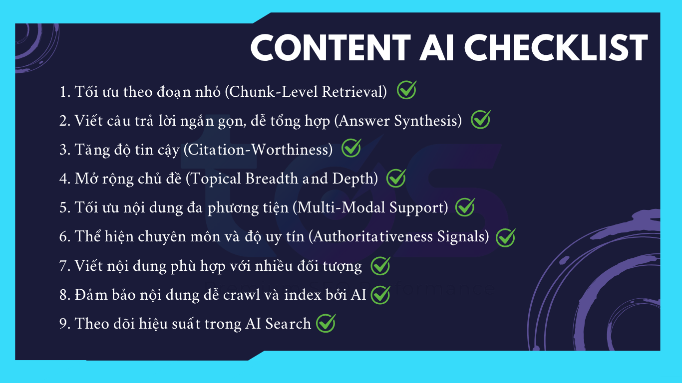 checklist content ai