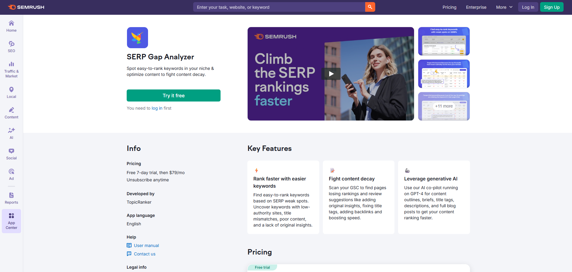 seo ai tools SERP Gap Analyzer