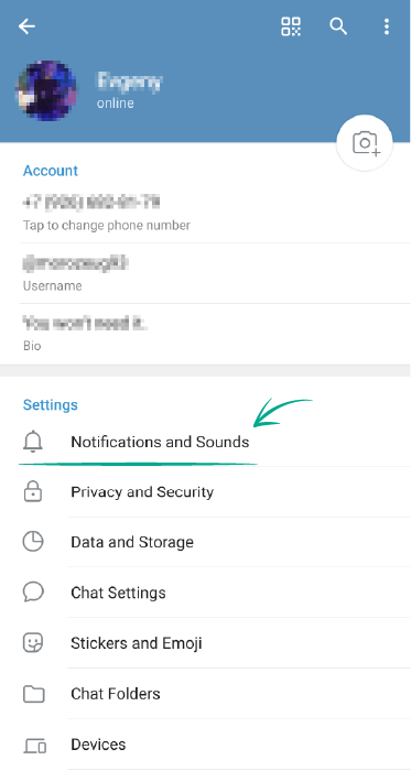 Cài đặt bật tắt thông báo từ Telegram