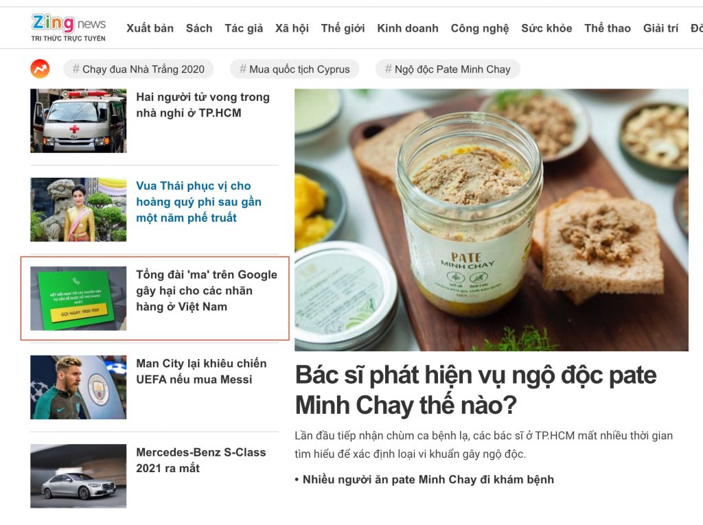 Hình ảnh Báo điện tử ZingNews đưa tin: Link
