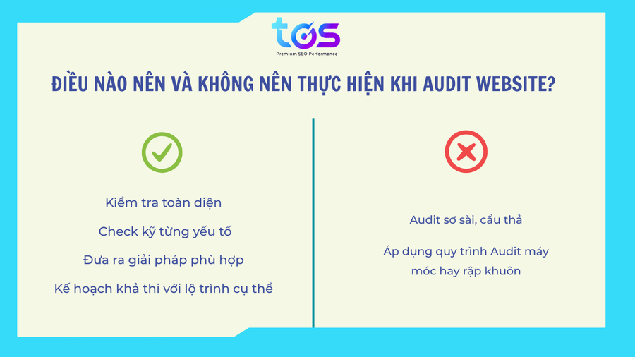 Những điều nên và không nên thực hiện khi SEO Audit Website là gì?
